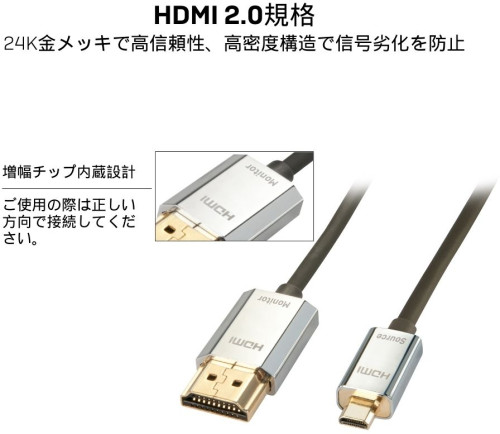 41678 3.0m CROMOLINE HDMI2.0 AtoDｹｰﾌﾞﾙ