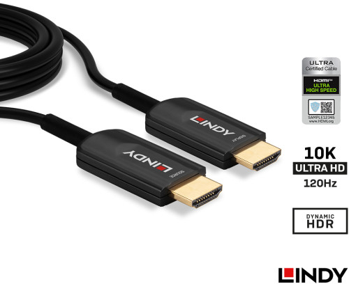 38381 15.0m HDMI2.1 10K対応光ﾊｲﾌﾞﾘｯﾄﾞｹｰﾌﾞﾙ